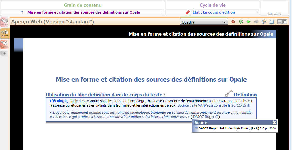 Mise En Forme Des Citations Sur Opale Guide Mediatiseur Gestion Accessibilite Et Juridique