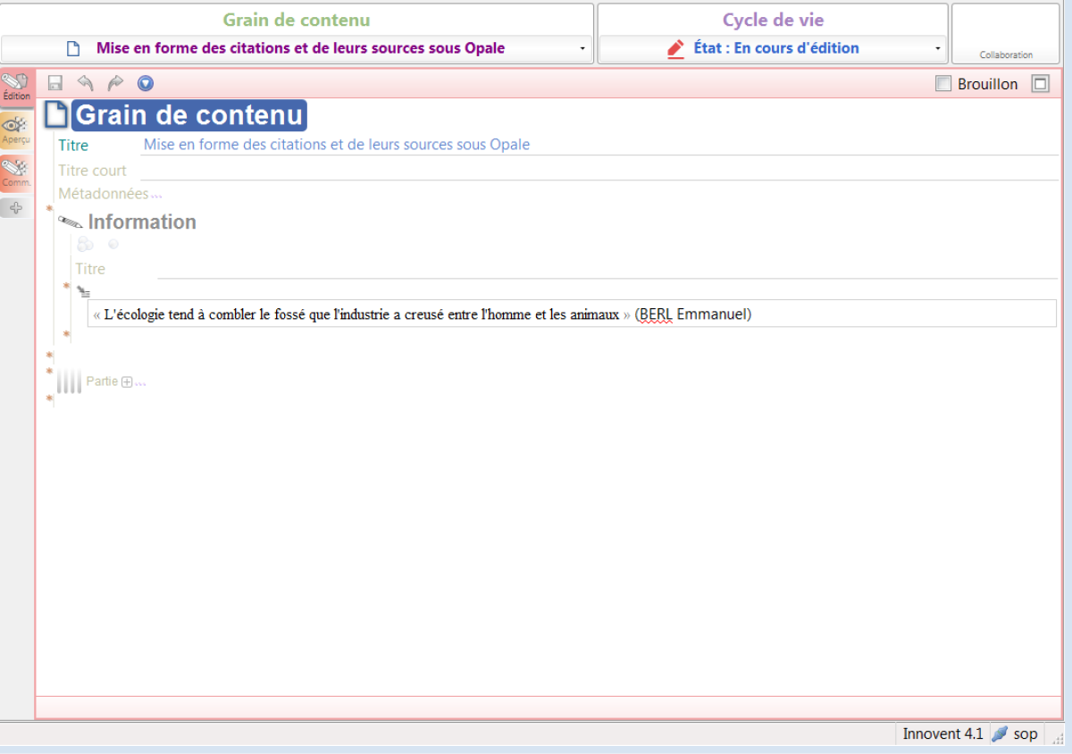 Mise En Forme Des Citations Sur Opale Guide Mediatiseur Gestion Accessibilite Et Juridique Mise En Forme Des Citations Sur Opale Guide Mediatiseur Gestion Accessibilite Et Juridique