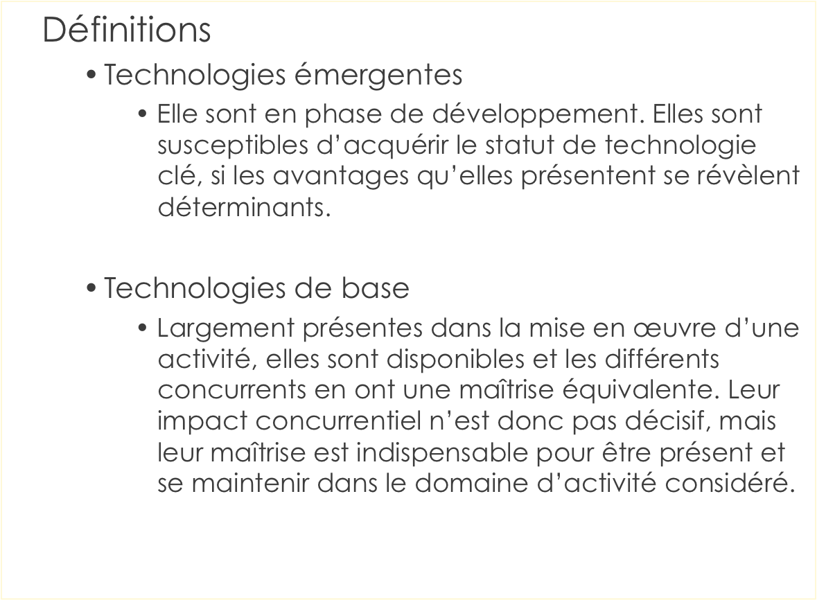 La notion de technologie